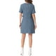 thumbnail image 3 of Vestido de Tweed para Mujer INSPIRE CHIC con Cuello Redondo, Mangas Cortas, Elegante, Largo hasta la Rodilla, Talla L, Azul, 3 of 6