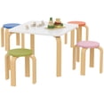thumbnail image 1 of Qaba Kids Table and Chair Set, Kids Table and 4 Chair Set for Toddlers, 1 of 10