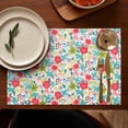 thumbnail image 5 of Pioneer Flower Floral Print Pattern Summer Placemats Table Placemats Set Of 4-Linen Kitchen Washable Placemats Table Mats 12x18 Inch Non-Slip Heat Resistant, 5 of 6