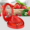 thumbnail image 2 of Lieonvis Strawberry Slicer Tool Stainless Steel Strawberry Cutter with Sharp Blade Small Portable Strawberry Pedicle Remover Household Kitchen Gadgets for Fruit Cutting and Processing, 2 of 10