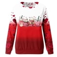 thumbnail image 5 of CaComMARK PI Clearance Valentine's Day Sweatshirt Women Love Heart Grahic Long Sleeve Shirt Casual Valentines Gifts Pullover Tops Red, 5 of 5
