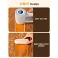 thumbnail image 3 of Rechargeable Fabric Shaver, 2 in 1 Electric Lint Remover with Lint Brush, Fuzz Lint Shaver, Sweater Shaver to Remove Pilling, Fabric Defuzzer for Clothes, Furniture (White), 3 of 10