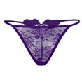 thumbnail image 2 of Tangas de Encaje Mujer T-back Ropa Interior Mujer Personal Lindo Púrpura, 2 of 5