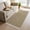 Beige, variant on Bedroom Rug Carpet 3'x 5', Pink Washable Floor Carpet with Tassels, Farmhouse Burlap Solid Pink Color Modern Linen Texture Elegant Soft Floor Rug Mat for Patio, Balcony, Laundry, Room Decor