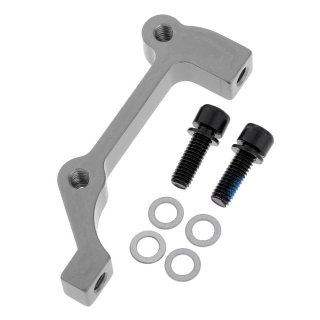 Durable Bike Disc Brake Bracket Adaptor Mounting Holder Alloy - Titanium Color, as described