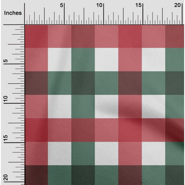 oneOone Cotton Silk Mint Green Fabric Gingham Check Craft Projects Decor Fabric Printed By The Yard 42 Inches Wide