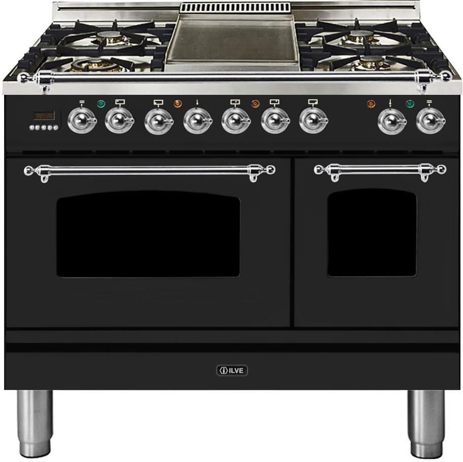 Ilve UPDN100FDMPMX Nostalgie Series 40 Inch Dual Fuel Convection