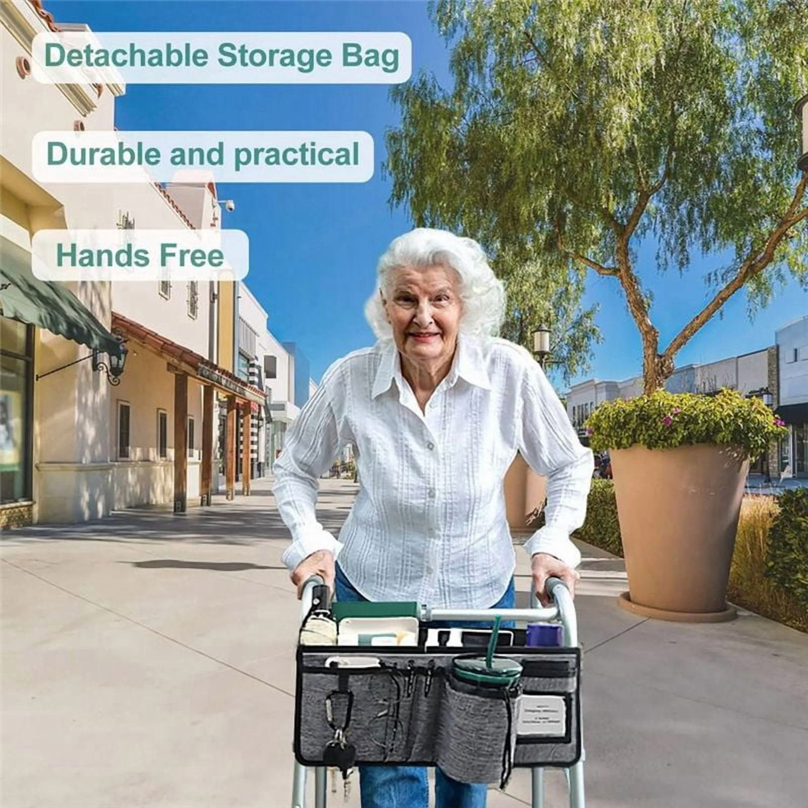 Basket for Walker Ravmix Accessories Bag with Cup Holder Folding Hands-Free Storage