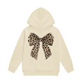 thumbnail image 4 of Shadoumai Girls Oversized Pullover Hoodies Leopard Bow Graphic Hooded Sweatshirts Spring Cute Trendy Sweater Pocket, 4 of 9