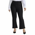 thumbnail image 2 of Mlzmgr Plus Size Pants for Women Flare Leg High Waist Business Casual Work Stretch Trousers with Pockets, 2 of 4