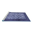 thumbnail image 2 of Ahgly Company Machine Washable Indoor Square Persian Blue Traditional Area Rugs, 6' Square, 2 of 4