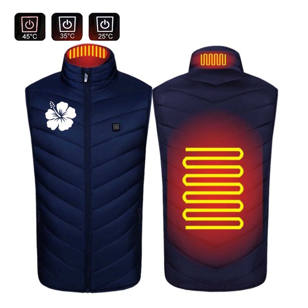 Chaquetas y abrigos casuales sin mangas y sin capucha, con calefacción inteligente a temperatura constante, a prueba de viento y USB, talla grande, para hombre y mujer, chaqueta calefactable de invier