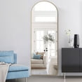 thumbnail image 3 of 71"x24" Arched Full Length Mirror Floor Mirror with Stand Gold, 3 of 7