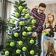 thumbnail image 1 of 16 adornos navideños peludos verde lima para árbol, decoraciones colgantes navideñas verdes, bola colgante de 6 cm, 1 of 9