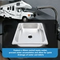 thumbnail image 3 of 304 Stainless Steel RV Sink, Square Undermount Kitchen Sink, Scratch Resistant Bathroom Wash Basin, 298 X 238mm Embedding Opening for RVs, Campervans, Boats, 3 of 7