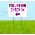 thumbnail image 1 of Volunteer Check In Left (18" x 24") Yard Sign, Includes Metal Step Stake, 1 of 6