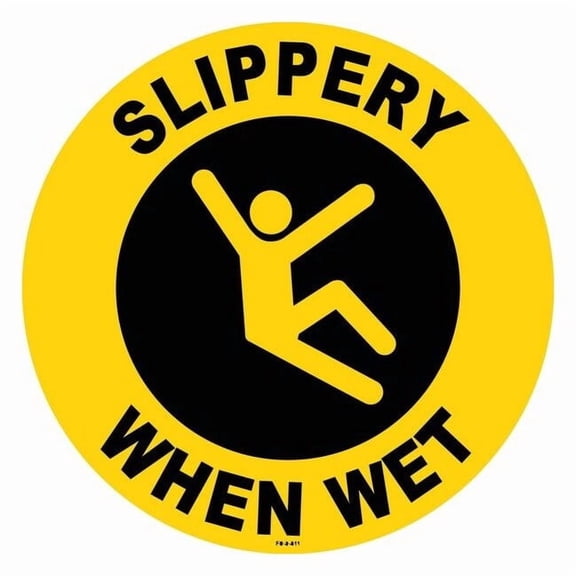 Stranco Anti-Slip Floor Sign,8 inx8 in,Vinyl,PK2 FS-8-811