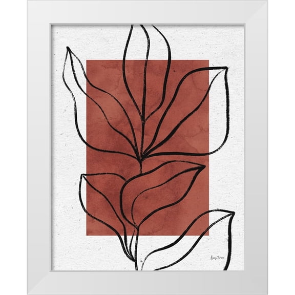 Thorns, Becky 12x14 White Modern Wood Framed Museum Art Print Titled - Color Block Balance II Hot Sauce