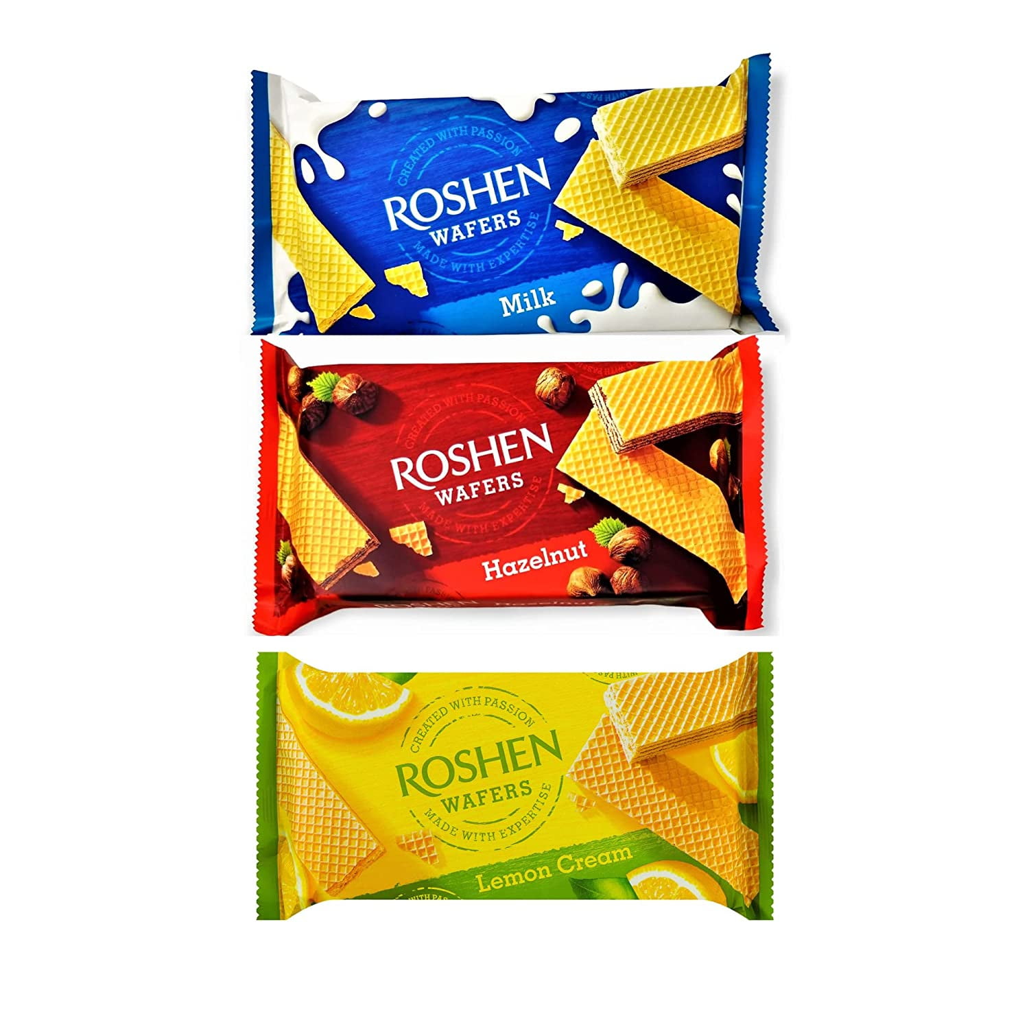 Roshen Crispy Flavorful Wafers with Flavorful Filling, Kosher, Halal, 7
