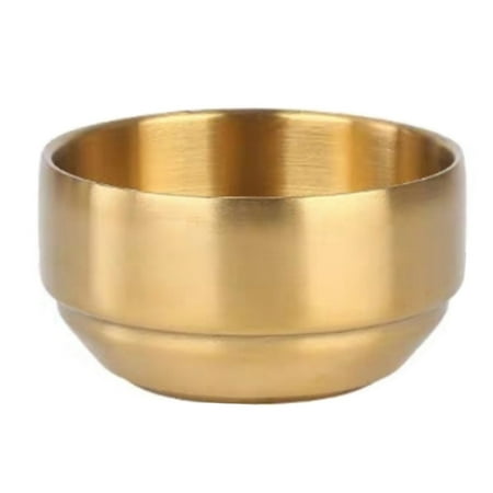 

Stainless Steel Kids Soup Bowl Dual Layer Dustproof Bowl Food Bowl Tableware Non-slip Base Bottom Thickened Food Bowl