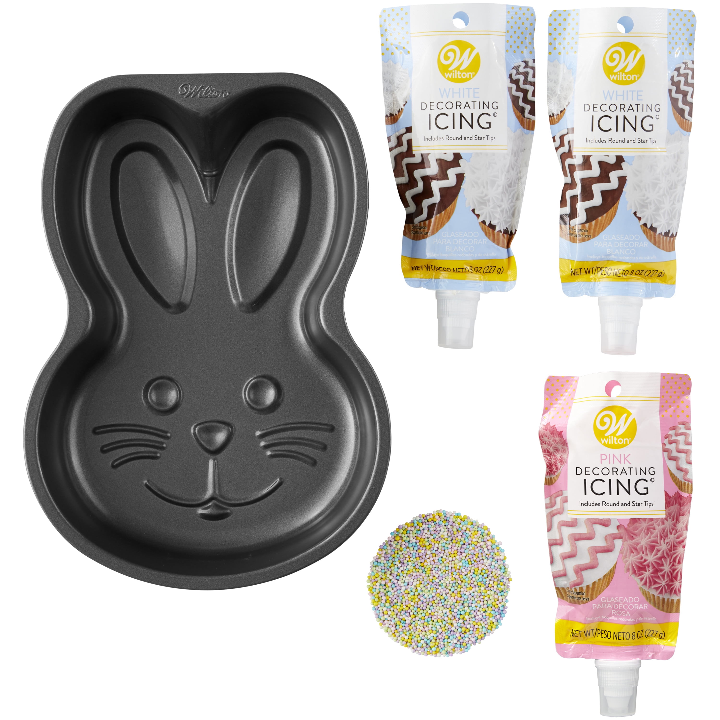 Wilton Easter Bunny Cake Pan and Decorating Set, 5Piece