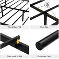 thumbnail image 3 of Bingirl Modern Metal Platform Bed Frame: 13.7 - Inch Underbed Storage, Heavy - Duty with Metal Slat Support, Black, No Box Spring Needed, Easy Assembly, 3 of 8