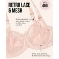thumbnail image 4 of Smart & Sexy Women's Plus Size Retro Lace & Mesh Unlined Underwire Bra, 4 of 6