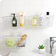 thumbnail image 5 of Cesta de almacenamiento de metal, estantería de ducha adhesiva para baño, sin perforar, cocina de dormitorio, baño, cesta de almacenamiento blanca Feliz Sencillez, 5 of 5