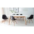 thumbnail image 5 of 2xhome - Set of 2 Kids Chairs Toddler Size Plastic Dining Room or Craft Chairs with Natural Wooden Legs, Black, 5 of 7