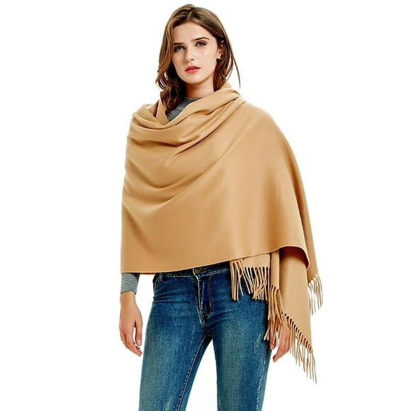 Bufanda de viaje Novawo Thick Pashmina de lana para mujer