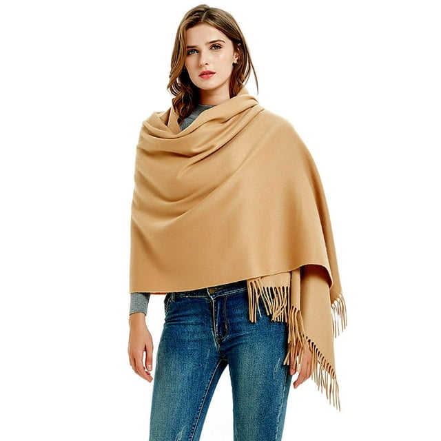Bufanda de viaje Novawo Thick Pashmina de lana para mujer