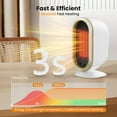 thumbnail image 3 of Tiptop Home Space Heater,Portable Heater Electric Space Heaters for Indoor Use 1200W/800W Quiet Desk Heater Ceramic Small Heater with Overheat & Tip Over Protection Thermostat Fast Heating Heater Fan, 3 of 11