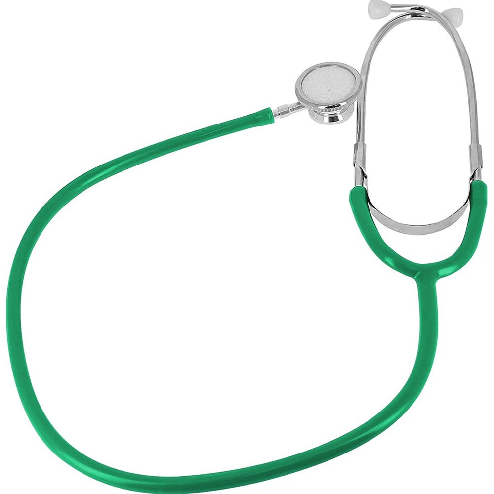 Dual Head Stethoscopes. Case of 10 Green Stethoscopes for Medical and