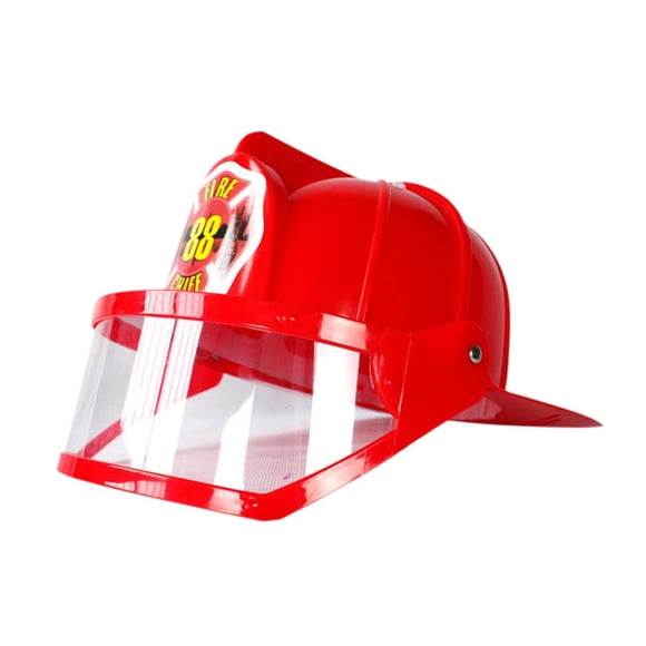 Sombrero de bombero para niños, casco de bombero, accesorio de disfraz para niño y niña, sombrero de bombero, accesorio de cosplay para niños, gorra Rojo