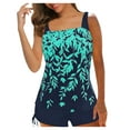 thumbnail image 1 of Gupgi Plus Size Swimsuits for Women 2pcs Bathing Suits Tankini Padded Tops with Swim Shorts, 1 of 9