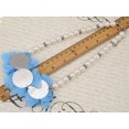 thumbnail image 3 of Alilang Womens Three Blue Flower Pendant Rhinestone Accented Faux Pearl Elegant Necklace, 3 of 4