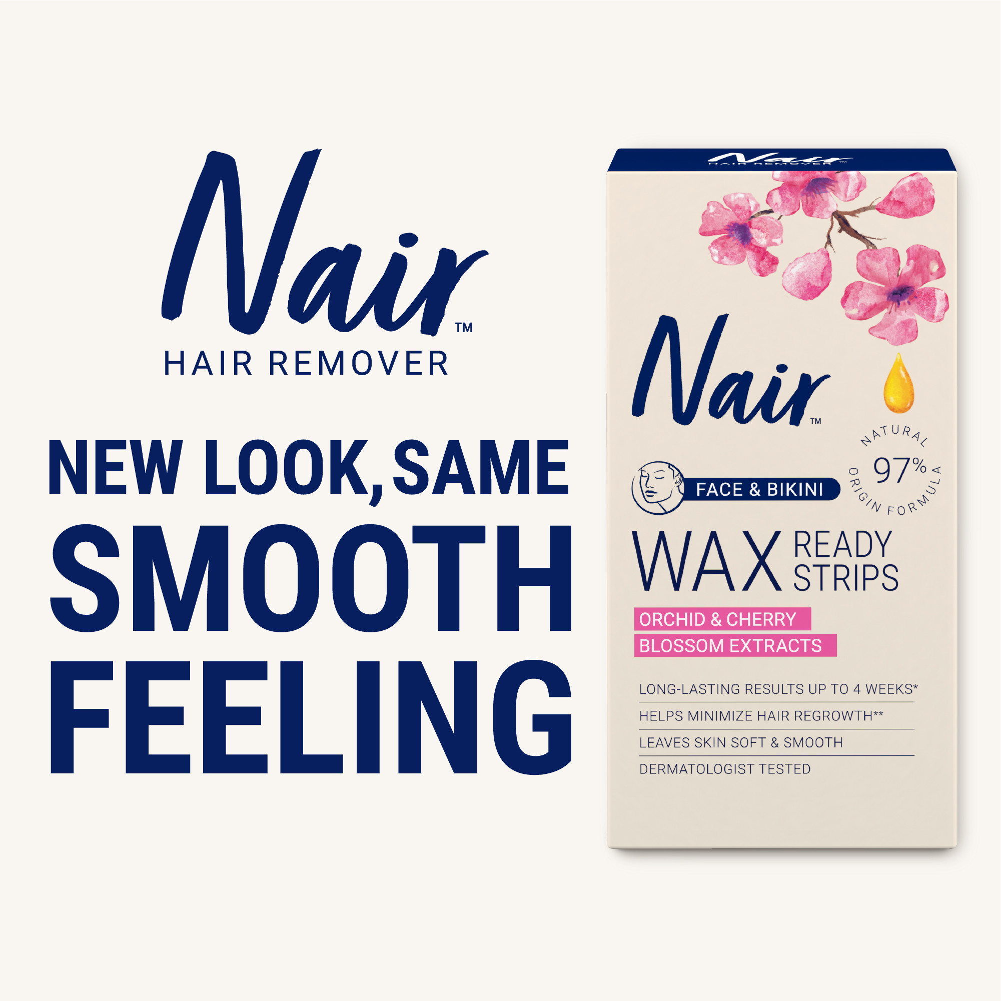Nair Hair Remover Wax Ready Strips, Face and Bikini Hair Removal Wax Strips, 40 Count - image 4 of 12