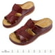 thumbnail image 4 of Pantuflas Huecas Suela Gruesa Y Tacón Cuña para Mujer Talla Con Costuras Pantuflas A Rayas Con Tacón Cuña (burdeos 36), 4 of 9