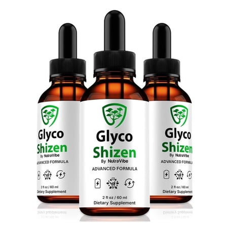(3 Pack) Glyco Shizen Drops, GlycoShizen Liquid Formula - Naturally Supports Healthy Circulation, Stable Levels and Energizes the Body, Official Glucose Shizen Review (90 Servings)