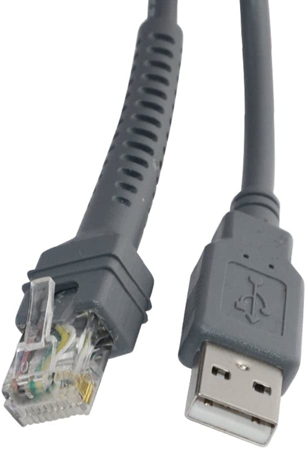 1 X USB A Male to RJ45 Cable 7ft 2M for Symbol Barcode Scanner LS4278 LS2208 2208AP by Generic 