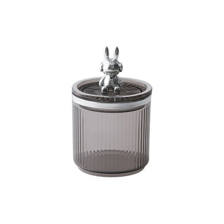 

Light Luxury High-end Dustproof Cartoon Rabbit Cotton Sick Box with Lid Desktop Storage Jar Household Floss Box Toothpick Jar