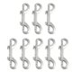thumbnail image 1 of 8 Pieces Silver Metal Double Ended Trigger Hooks for Connecting with Spring-Loaded Thumb Lever and, 1 of 3