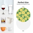 thumbnail image 5 of Leather Coasters with Heat-resistant for Drinks, Cute Lemon Green -标题2 Round Shape, 5 of 5
