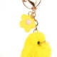 thumbnail image 5 of Llavero de pollito de peluche, adorno colgante para bolso y llave de coche (Pollito amarillo + flor amarilla), 5 of 5