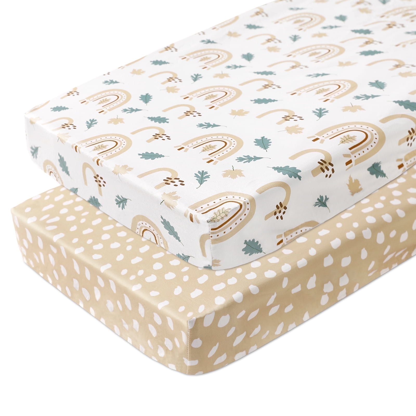 Gllquen Baby Mini Crib Pack N Play Sheets 2-Pack, Autumn photo 1