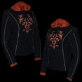 thumbnail image 6 of NexGen SH1939 Women's 'Reflective Tribal' Orange and Black 3/4 Textile Vented Jacket 5X-Large, 6 of 10