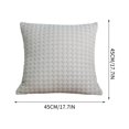 thumbnail image 3 of COM1950s Ice Silk Cooling Pillow Cover Set of 2, Square Detachable Washable Pillow Cases for Bed Head, Sofa Lumbar Support and Dormitory, Summer Cool Texture Design, 3 of 9