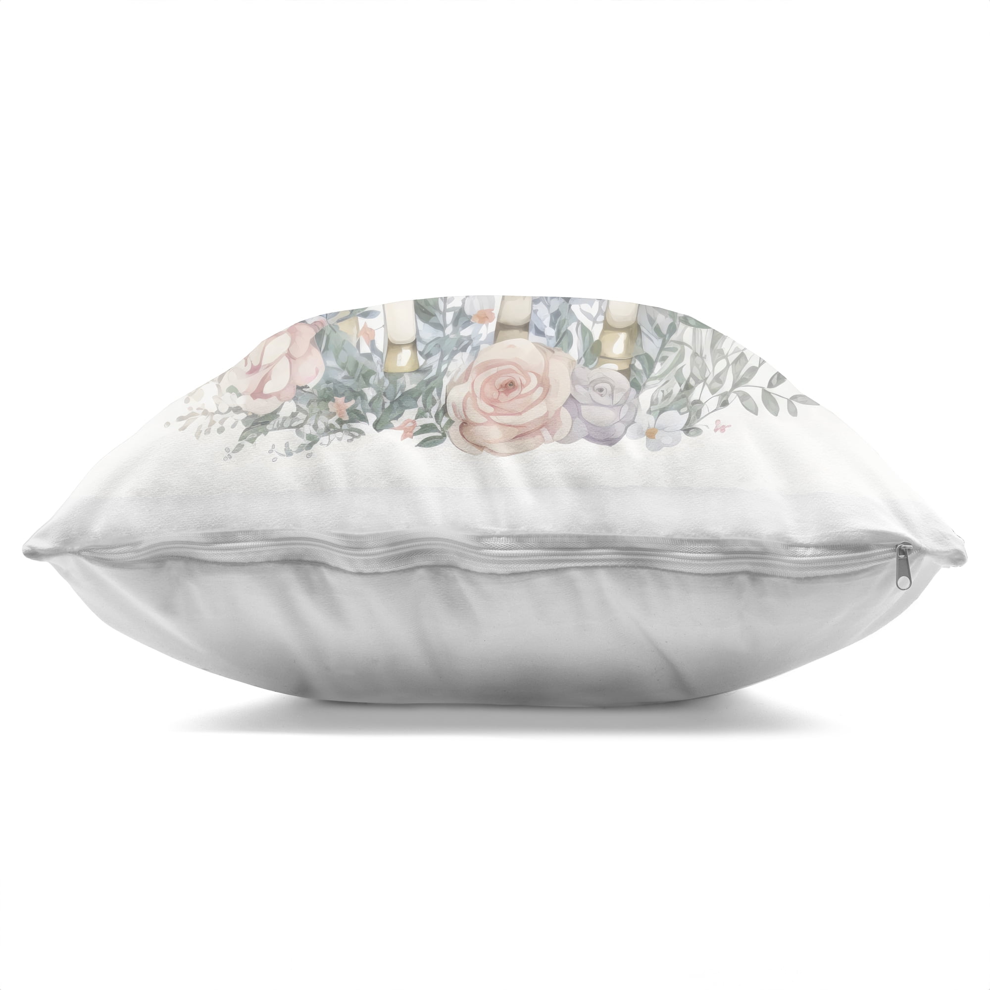 Stupell Industries Unicorn in Delicate Floral Forest Decorative Printed Throw Pillow, design by Creative Studio