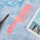 thumbnail image 4 of Peine de masaje para el cabello con dientes de una sola fila con mango, herramientas de belleza para rizado húmedo seco (rosa), 4 of 8