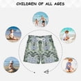 thumbnail image 6 of FORMRS Boys Swim Trunks Quick Dry Mesh Liner Boardshorts Sizes XS-XL, Blue Blossom, 6 of 7